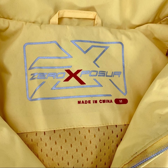 ZeroXposur Yellow Light Hooded Rain Jacket Size M - Picture 7 of 9